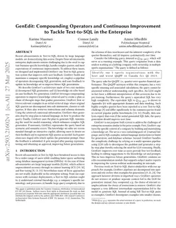 GenEdit: Compounding Operators and Continuous Improvement to Tackle Text-to-SQL in the Enterprise