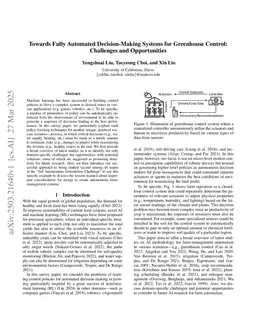 Towards Fully Automated Decision-Making Systems for Greenhouse Control: Challenges and Opportunities