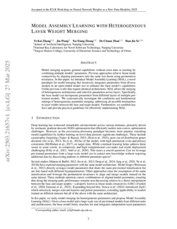 Model Assembly Learning with Heterogeneous Layer Weight Merging