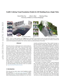 Uni4D: Unifying Visual Foundation Models for 4D Modeling from a Single Video