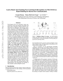 Lend a Hand: Semi Training-Free Cued Speech Recognition via MLLM-Driven Hand Modeling for Barrier-free Communication