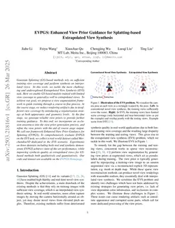 EVPGS: Enhanced View Prior Guidance for Splatting-based Extrapolated View Synthesis
