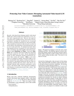 Protecting Your Video Content: Disrupting Automated Video-based LLM Annotations