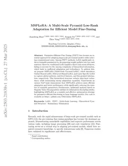 MSPLoRA: A Multi-Scale Pyramid Low-Rank Adaptation for Efficient Model Fine-Tuning
