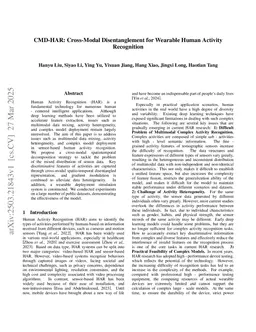 CMD-HAR: Cross-Modal Disentanglement for Wearable Human Activity Recognition