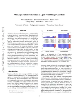 On Large Multimodal Models as Open-World Image Classifiers