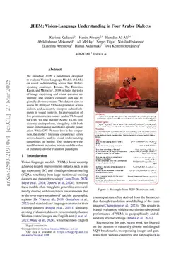 JEEM: Vision-Language Understanding in Four Arabic Dialects