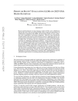 Proof or Bluff? Evaluating LLMs on 2025 USA Math Olympiad