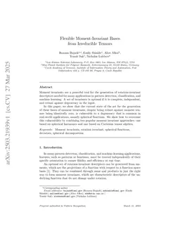 Flexible Moment-Invariant Bases from Irreducible Tensors