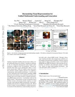 Harmonizing Visual Representations for Unified Multimodal Understanding and Generation