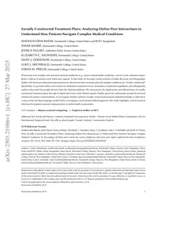 Socially Constructed Treatment Plans: Analyzing Online Peer Interactions to Understand How Patients Navigate Complex Medical Conditions