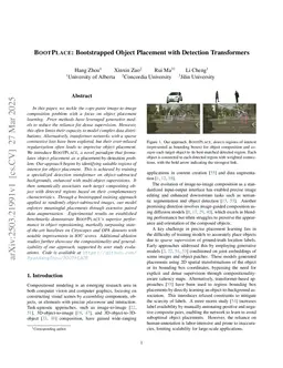 BOOTPLACE: Bootstrapped Object Placement with Detection Transformers