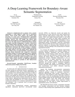 A Deep Learning Framework for Boundary-Aware Semantic Segmentation