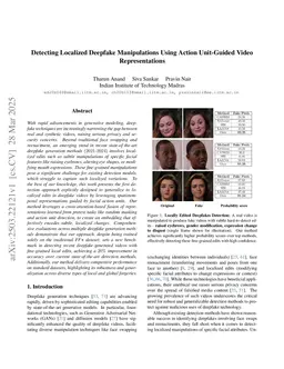 Detecting Localized Deepfake Manipulations Using Action Unit-Guided Video Representations