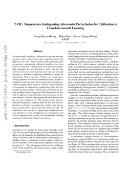 T-CIL: Temperature Scaling using Adversarial Perturbation for Calibration in Class-Incremental Learning