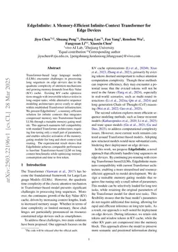 EdgeInfinite: A Memory-Efficient Infinite-Context Transformer for Edge Devices