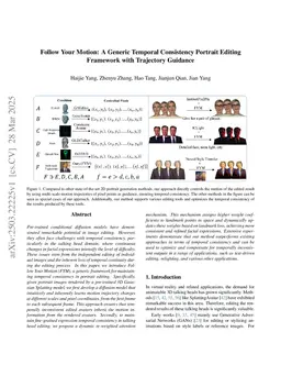Follow Your Motion: A Generic Temporal Consistency Portrait Editing Framework with Trajectory Guidance