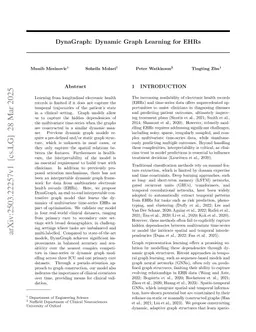 DynaGraph: Interpretable Multi-Label Prediction from EHRs via Dynamic Graph Learning and Contrastive Augmentation