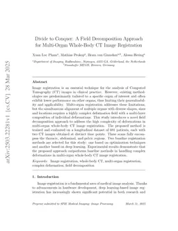 Divide to Conquer: A Field Decomposition Approach for Multi-Organ Whole-Body CT Image Registration
