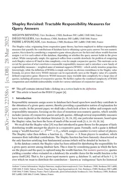 Shapley Revisited: Tractable Responsibility Measures for Query Answers