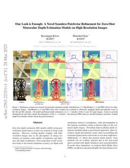 One Look is Enough: Seamless Patchwise Refinement for Zero-Shot Monocular Depth Estimation on High-Resolution Images
