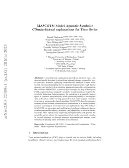MASCOTS: Model-Agnostic Symbolic COunterfactual explanations for Time Series