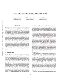 Instance-Level Data-Use Auditing of Visual ML Models