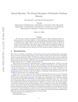 Almost Bayesian: The Fractal Dynamics of Stochastic Gradient Descent