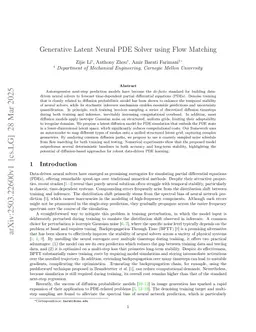Generative Latent Neural PDE Solver using Flow Matching