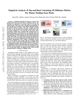 Empirical Analysis of Sim-and-Real Cotraining of Diffusion Policies for Planar Pushing from Pixels