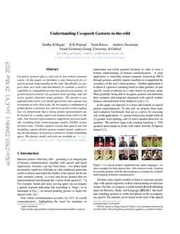 Understanding Co-speech Gestures in-the-wild