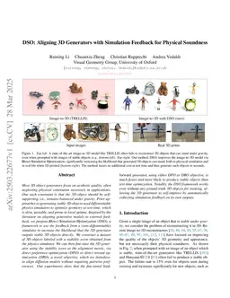DSO: Aligning 3D Generators with Simulation Feedback for Physical Soundness