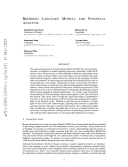 Bridging Language Models and Financial Analysis