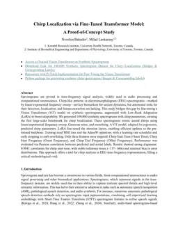 Chirp Localization via Fine-Tuned Transformer Model: A Proof-of-Concept Study