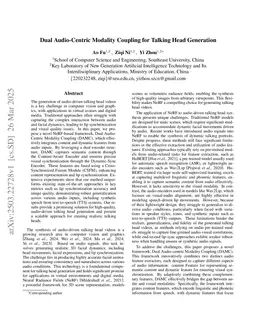 Dual Audio-Centric Modality Coupling for Talking Head Generation