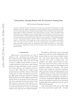 Cyborg Data: Merging Human with AI Generated Training Data