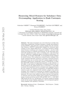 Harnessing Mixed Features for Imbalance Data Oversampling: Application to Bank Customers Scoring