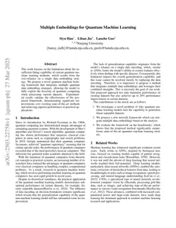 Multiple Embeddings for Quantum Machine Learning