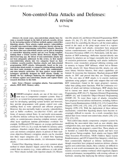 Non-control-Data Attacks and Defenses: A review