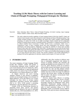 Teaching LLMs Music Theory with In-Context Learning and Chain-of-Thought Prompting: Pedagogical Strategies for Machines