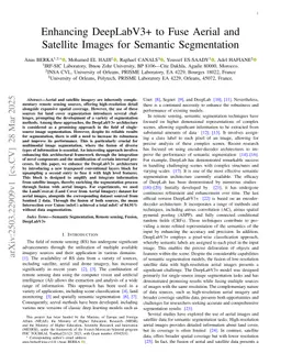 Enhancing DeepLabV3+ to Fuse Aerial and Satellite Images for Semantic Segmentation