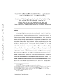 Unsupervised Feature Disentanglement and Augmentation Network for One-class Face Anti-spoofing