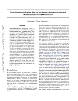 Nested Stochastic Algorithm for Generalized Sinkhorn distance-Regularized Distributionally Robust Optimization