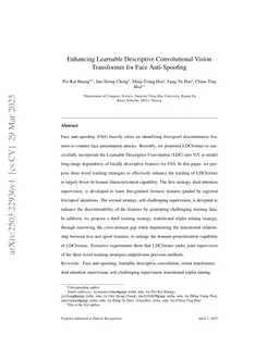 Enhancing Learnable Descriptive Convolutional Vision Transformer for Face Anti-Spoofing