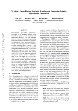 XL-Suite: Cross-Lingual Synthetic Training and Evaluation Data for Open-Ended Generation