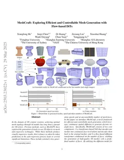 MeshCraft: Exploring Efficient and Controllable Mesh Generation with Flow-based DiTs