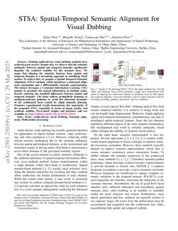 STSA: Spatial-Temporal Semantic Alignment for Visual Dubbing