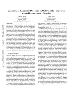 Unsupervised Anomaly Detection in Multivariate Time Series across Heterogeneous Domains