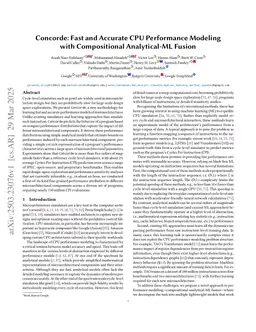 Concorde: Fast and Accurate CPU Performance Modeling with Compositional Analytical-ML Fusion