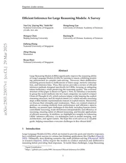 Efficient Inference for Large Reasoning Models: A Survey